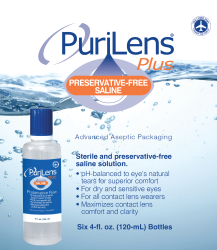 6 Pack PuriLens Plus Preservative Free Saline